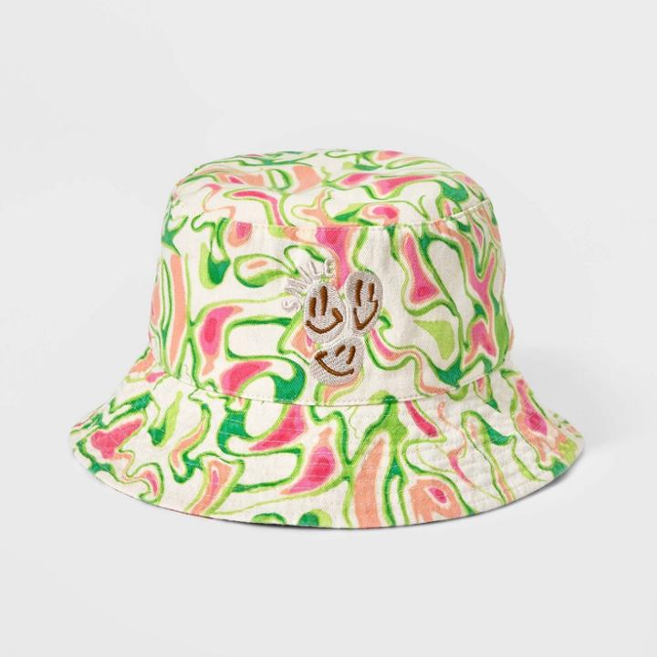 Women's Swirl And Smiley Face Bucket Hat - Wild Fable ,