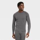 Men's Fitted Cold Mock Long Sleeve Athletic Top - All In Motion Gray