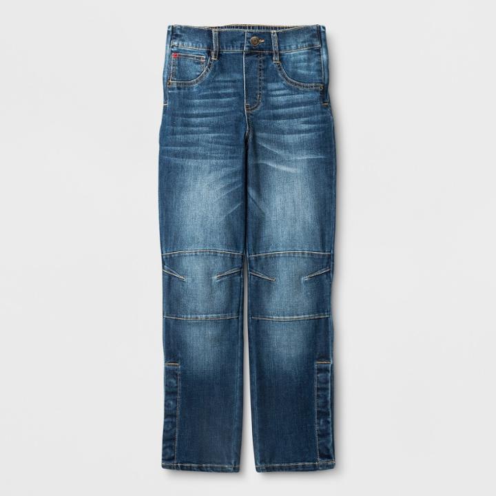 Boys' Adaptive Straight Medium Wash Denim - Cat & Jack Blue