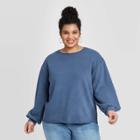 Women's Plus Size Crewneck Sweatshirt - Universal Thread Blue 1x, Women's,