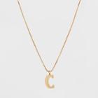 Gold Plated Initial C Pendant Necklace - A New Day Gold, Gold - C