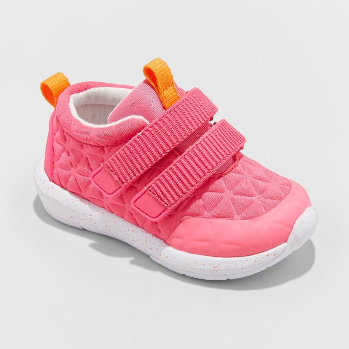 Toddler Girls' Dustin Adjustable Easy Close Sneakers - Cat & Jack Pink