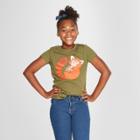 Girls' Red Panda Graphic Short Sleeve T-shirt - Cat & Jack Olive