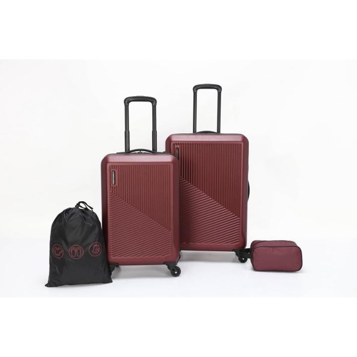 Skyline Hardside 4pc Luggage Set - Pomegranate, Red