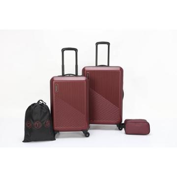 Skyline Hardside 4pc Luggage Set - Pomegranate, Red