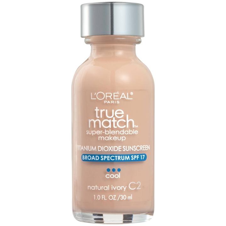 L'oreal Paris True Match Super-blendable Foundation Makeup With Spf 17 - C2 Natural Ivory