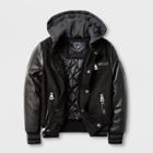 Explorer By Urban Republic Wool Blend Varsity Bomber Jacket - Black 14-16, Boy's,