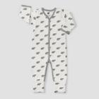 Layette By Monica + Andy Baby Boys' Elephant Print Pajama Romper - Blue Newborn