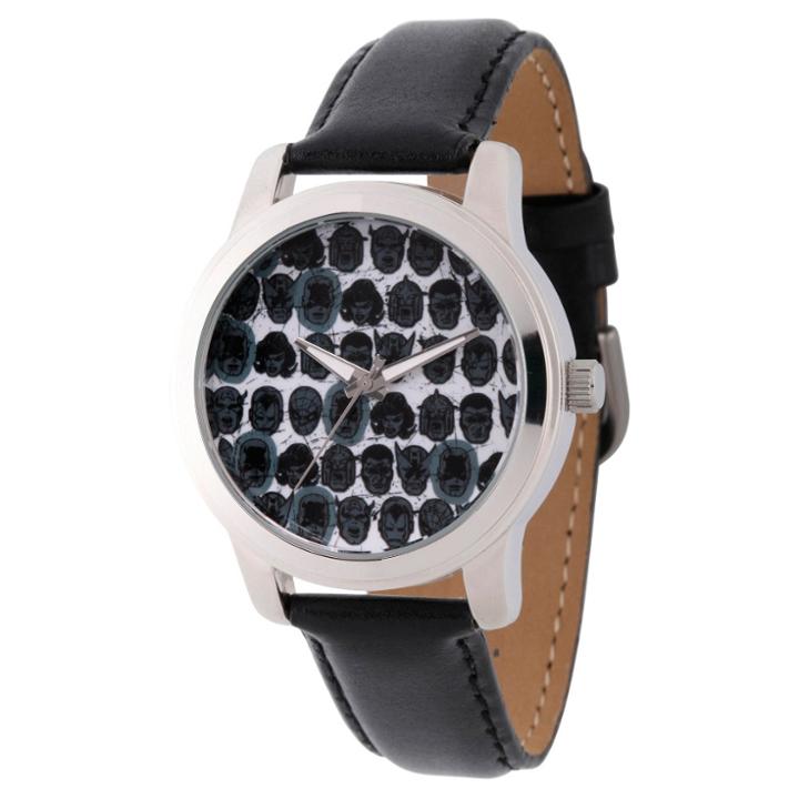 Men's Marvel Comics Captain America/black Widow/hulk/ant-man/falcon/iron Man Alloy Watch - Black,