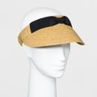 Women's Bow Clip On Visor - A New Day Natural