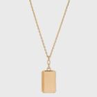 Solid Rectangle Pendant Necklace - A New Day Gold