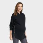 Nursing Pullover Hooded Maternity Sweatshirt - Isabel Maternity By Ingrid & Isabel Black