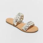 Women's Lucy Braided Slide Sandals - A New Day Gold