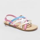 Girls' Hydee Two Piece Strappy Sandals - Cat & Jack White