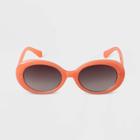 Women's Oval Sunglasses - A New Day Peach, Pink