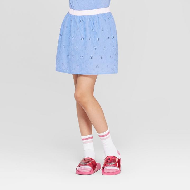 Girls' Eyelet And Tulle Reversible Skirt - Cat & Jack Blue