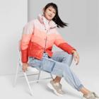 Women's Colorblock Cropped Retro Puffer Jacket - Wild Fable Xs,