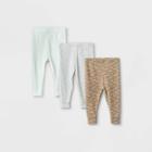 Baby Boys' 3pk 'oh Deer' Pull-on Pants - Cloud Island Aqua