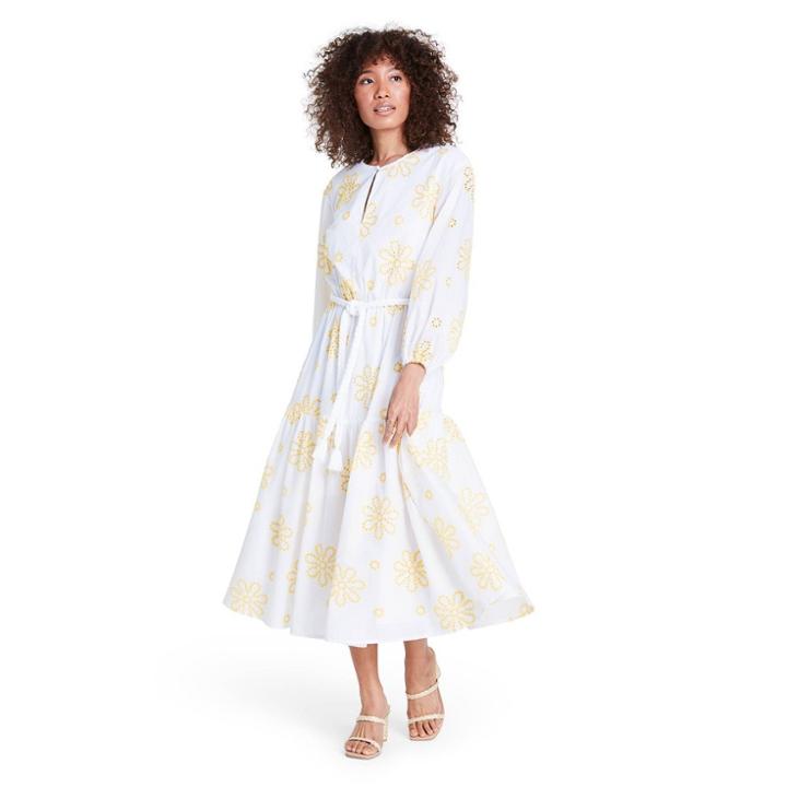 Floral Embroidered Dress - Alexis For Target White/yellow Xxs