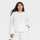 Women's Plus Size Knit Pullover Sweatshirt - Who What Wear Bright White