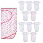 Miracle Blanket Bodysuit Set - Coral Hearts 10pc, Pink Hearts