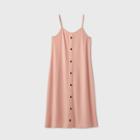 Girls' Button-front Tank Dress - Art Class Coral