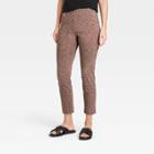 Women's Leopard Spot High-rise Skinny Ankle Pants - A New Day Brown