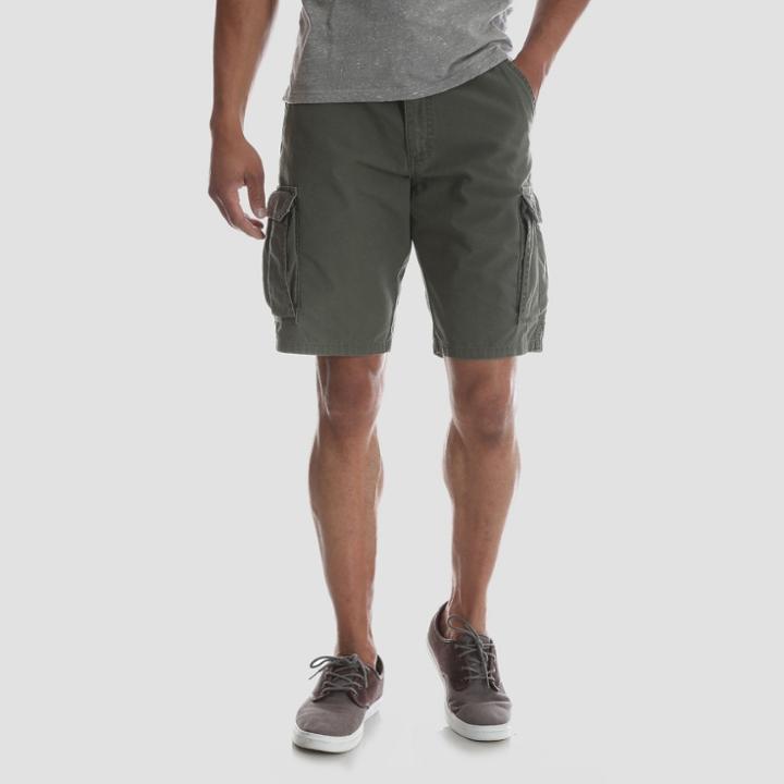Wrangler Men's Big & Tall 10 Ripstop Cargo Shorts - Olive (green)