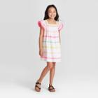 Girls' Embroidered Woven Dress - Cat & Jack White