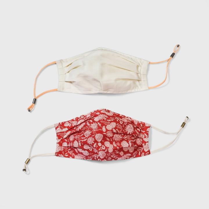 Women's 2pk Adjustable Face Mask - Universal Thread Red