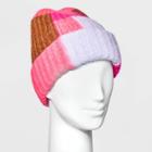Women's Colorblock Beanie - Wild Fable Pink