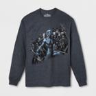 Disney Men's Marvel Black Panther Group Long Sleeve T-shirt - Black Ember Heather