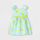 Mia & Mimi Toddler Girls' Lemon Print Short Sleeve Dress - Yellow