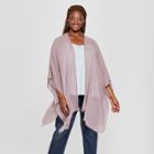 Women's Plus Size Woven Ruana Poncho Sweater - Universal Thread