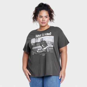 Women's Boyz N The Hood Plus Size Short Sleeve Graphic T-shirt - Charcoal Gray