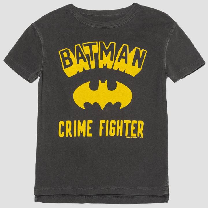 Toddler Boys' Junk Food Dc Comics Batman Short Sleeve T-shirt - Black