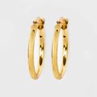 14k Gold Plated Click Top Hoop Earrings - A New Day Gold