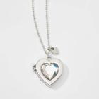 Girls' Heart With Stone Locket Necklace - Cat & Jack