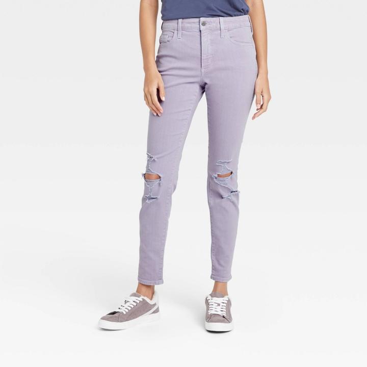 Women's High-rise Skinny Stretch Ankle Jeans - Universal Thread Lilac