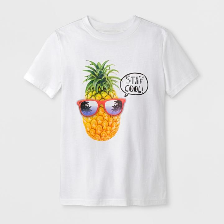 Boys' Short Sleeve T-shirt - Cat & Jack White