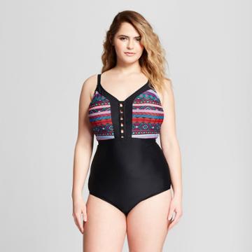 Costa Del Sol Women's Plus Size Strappy One Piece - 3x,