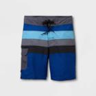 Boys' Striped Board Shorts - Art Class Blue