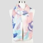 Sylvia Alexander Women's Floral Print Soft Scarf - Coral (pink)