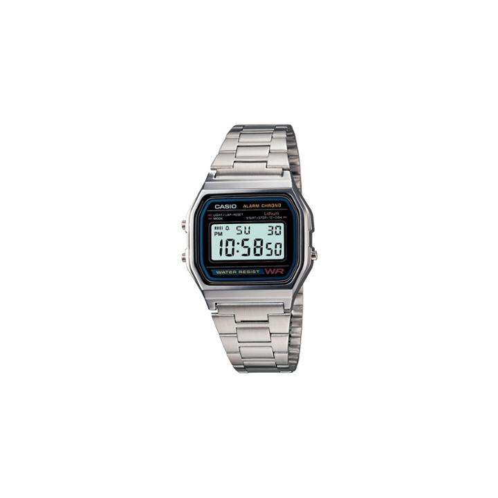 Men's Casio Digital Bracelet Watch - Silver (a158w-1)