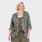 Women's Plus Size Cargo Jacket - Knox Rose Camouflage 1x, Multicolor Camouflage