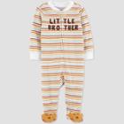 Baby Boys' Little Brother' Footed Pajama - Just One You Made By Carter's Gold Newborn