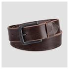 Denizen From Levi's Men's 40mm Raw Edge Leather Belt - Brown M,
