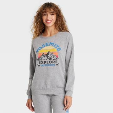 Zoe+liv Women's Yosemite Graphic Sweatshirt - Gray