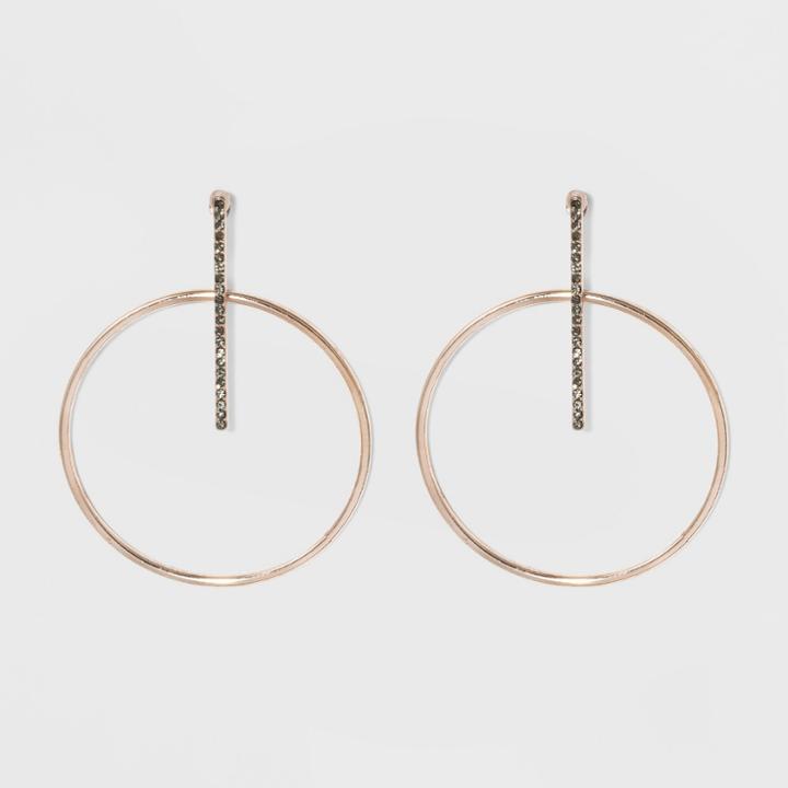 Pave Bar Earrings - A New Day Rose Gold