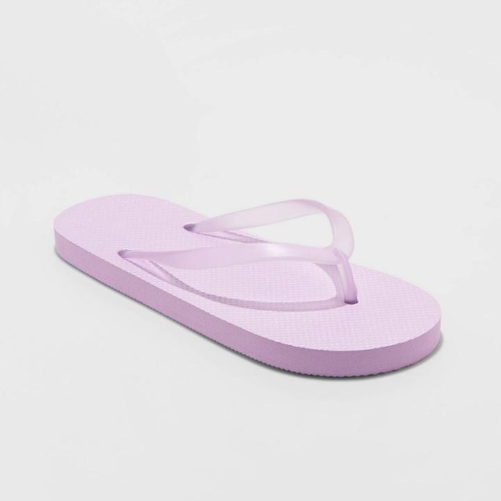 Girls' Sam Flip Flop Sandals - Cat & Jack Purple 13-1, Toddler Girl's
